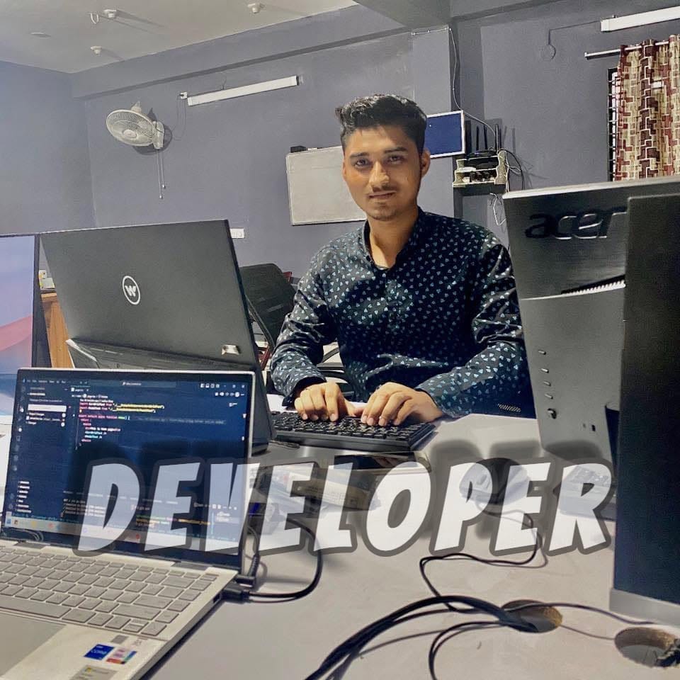 Working at office
